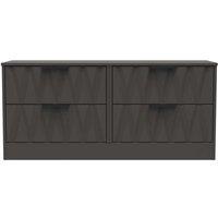 Welcome Furniture Ready Assembled Las Vegas 4 Drawer Bed Box In Graphite, Grey