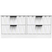 Welcome Furniture Ready Assembled Las Vegas 4 Drawer Bed Box In White Matt, White