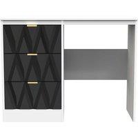 Welcome Furniture Ready Assembled Las Vegas Vanity In Deep Black & White, Black