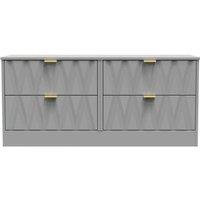 Welcome Furniture Ready Assembled Las Vegas 4 Drawer Bed Box In Dusk Grey, Grey