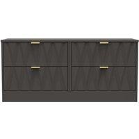 Welcome Furniture Ready Assembled Las Vegas 4 Drawer Bed Box In Graphite, Grey