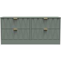 Welcome Furniture Ready Assembled Las Vegas 4 Drawer Bed Box In Reed Green, Green