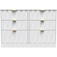 Welcome Furniture Ready Assembled Las Vegas 6 Drawer Midi Chest In White Matt, White
