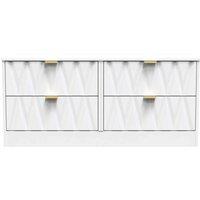 Welcome Furniture Ready Assembled Las Vegas 4 Drawer Bed Box In White Matt, White
