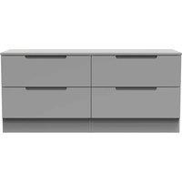 Welcome Furniture Ready Assembled Milan 4 Drawer Bed Box In Dusk Grey, Grey