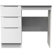 Welcome Furniture Ready Assembled Milan Vanity In White Gloss & White, White