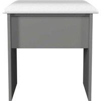 Welcome Furniture Ready Assembled Norfolk Stool In Dusk Grey & Bardolino Oak, Grey
