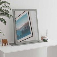 Welcome Furniture Ready Assembled Norfolk Small Mirror In Dusk Grey & Bardolino Oak, Grey