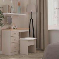 Welcome Furniture Ready Assembled Norfolk Vanity In Kashmir Ash & Bardolino Oak, Cream