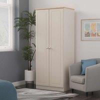 Welcome Furniture Ready Assembled Norfolk 2Ft6In Plain Wardrobe In Kashmir Ash & Bardolino Oak, Cream