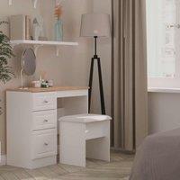 Welcome Furniture Ready Assembled Norfolk Vanity In White Ash & Bardolino Oak, White