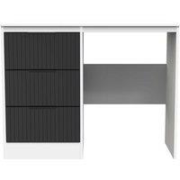 Welcome Furniture Ready Assembled Nashville Vanity In Deep Black & White, Black