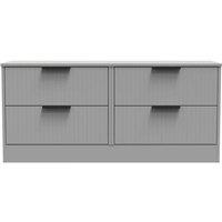 Welcome Furniture Ready Assembled Nashville 4 Drawer Bed Box In Dusk Grey, Grey
