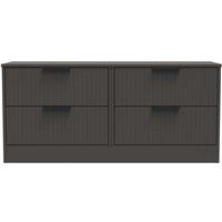Welcome Furniture Ready Assembled Nashville 4 Drawer Bed Box In Graphite, Grey