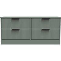 Welcome Furniture Ready Assembled Nashville 4 Drawer Bed Box In Reed Green, Green