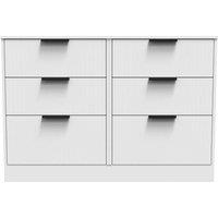 Welcome Furniture Ready Assembled Nashville 6 Drawer Midi Chest In White Matt, White