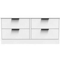 Welcome Furniture Ready Assembled Nashville 4 Drawer Bed Box In White Matt, White