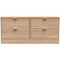 Welcome Furniture Ready Assembled Nashville 4 Drawer Bed Box In Bardolino Oak, Brown