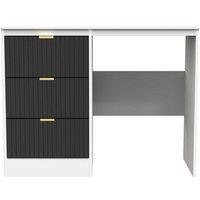 Welcome Furniture Ready Assembled Nashville Vanity In Deep Black & White, Black