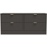 Welcome Furniture Ready Assembled Nashville 4 Drawer Bed Box In Graphite, Grey