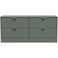 Welcome Furniture Ready Assembled Nashville 4 Drawer Bed Box In Reed Green, Green