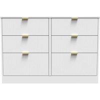 Welcome Furniture Ready Assembled Nashville 6 Drawer Midi Chest In White Matt, White