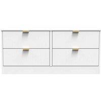 Welcome Furniture Ready Assembled Nashville 4 Drawer Bed Box In White Matt, White