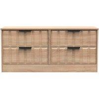 Welcome Furniture Ready Assembled New York 4 Drawer Bed Box In Bardolino Oak, Brown
