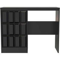 Welcome Furniture Ready Assembled New York Vanity In Deep Black & Black Matt, Black