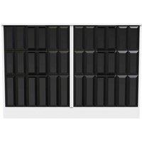 Welcome Furniture Ready Assembled New York 6 Drawer Midi Chest In Deep Black & White, Black