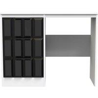 Welcome Furniture Ready Assembled New York Vanity In Deep Black & White, Black