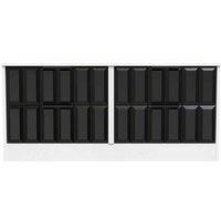 Welcome Furniture Ready Assembled New York 4 Drawer Bed Box In Deep Black & White, Black