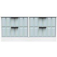 Welcome Furniture Ready Assembled New York 4 Drawer Bed Box In Duck & White, Blue