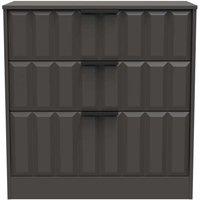 Welcome Furniture Ready Assembled New York 3 Drawer Deep Chest In Graphite, Grey