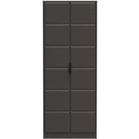 Welcome Furniture Ready Assembled New York Tall Plain Wardrobe In Graphite, Grey
