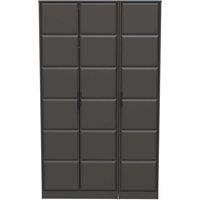 Welcome Furniture Ready Assembled New York Tall Triple Plain Wardrobe In Graphite, Grey