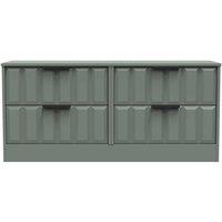 Welcome Furniture Ready Assembled New York 4 Drawer Bed Box In Reed Green, Green
