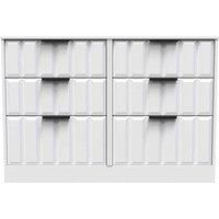 Welcome Furniture Ready Assembled New York 6 Drawer Midi Chest In White Matt, White