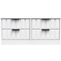 Welcome Furniture Ready Assembled New York 4 Drawer Bed Box In White Matt, White