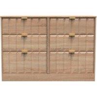 Welcome Furniture Ready Assembled New York 6 Drawer Midi Chest In Bardolino Oak, Brown