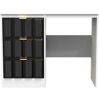 Welcome Furniture Ready Assembled New York Vanity In Deep Black & White, Black