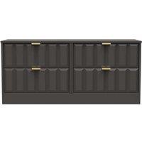 Welcome Furniture Ready Assembled New York 4 Drawer Bed Box In Graphite, Grey