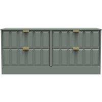 Welcome Furniture Ready Assembled New York 4 Drawer Bed Box In Reed Green, Green