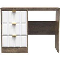 Welcome Furniture Ready Assembled New York Vanity In White Matt & Vintage Oak, White