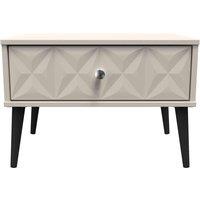 Welcome Furniture Ready Assembled Pixel 1 Drawer Midi Chest With Legs In Kashmir Matt, Cream