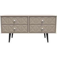 Welcome Furniture Ready Assembled Pixel 4 Drawer Bed Box In Mushroom Matt, Brown