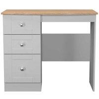 Welcome Furniture Ready Assembled Sussex Vanity In Grey Ash & Bardolino Oak, Grey