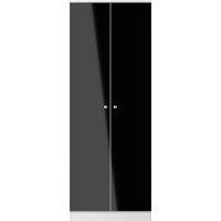 Welcome Furniture Ready Assembled Yarmouth Tall Plain Wardrobe In Black & White, Black