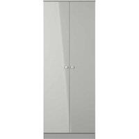 Welcome Furniture Ready Assembled Yarmouth Tall Plain Wardrobe In Uniform & Dusk Grey, Grey