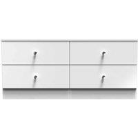 Welcome Furniture Ready Assembled Yarmouth 4 Drawer Bed Box In White & White, White